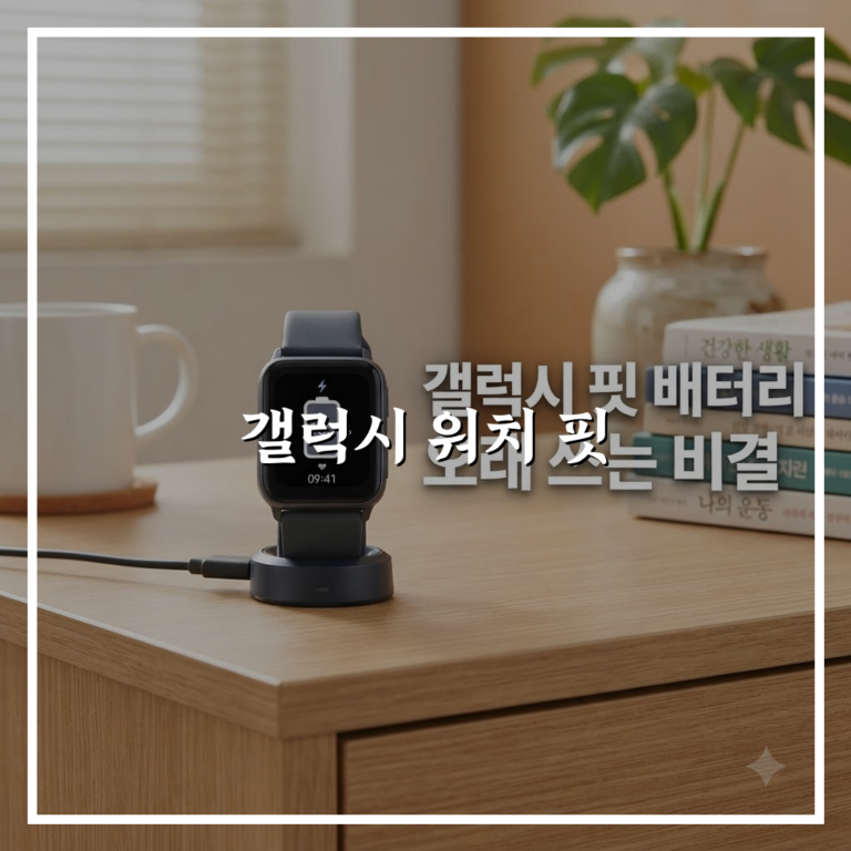 갤럭시 워치 핏 배터리 관리 방법, 오래 쓰는 비결 알려드립니다