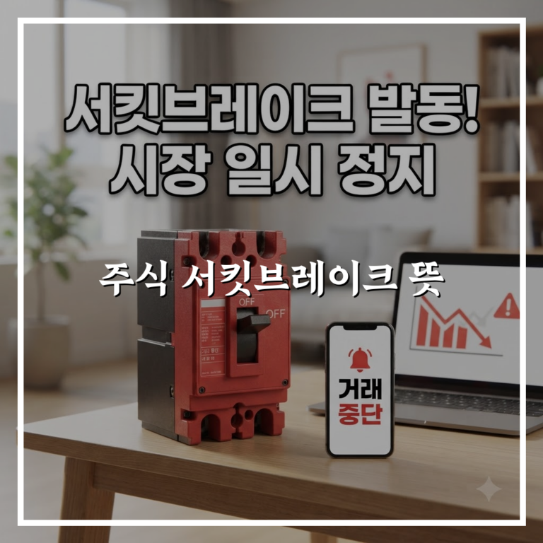 주식 서킷브레이크 뜻 적용 범위와 조건 확인