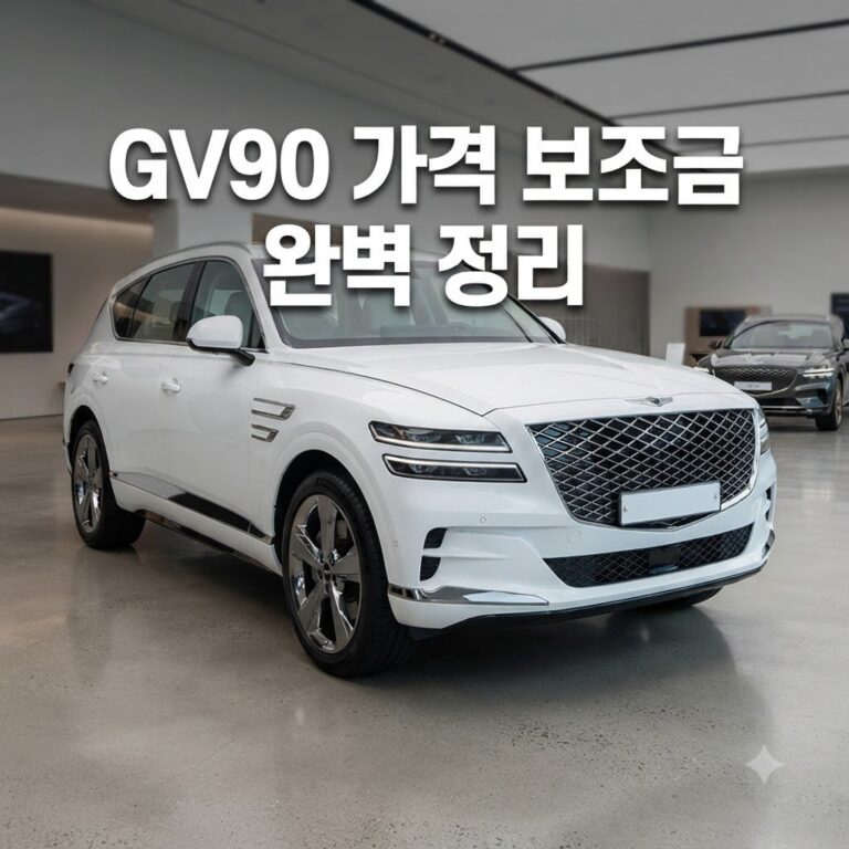 제네시스 전기차 gv90 가격과 보조금 기준 살펴보기