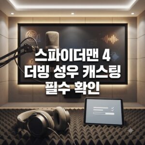 스파이더맨 4 더빙 음성 배우 캐스팅, 공개 전에 꼭 확인할 것