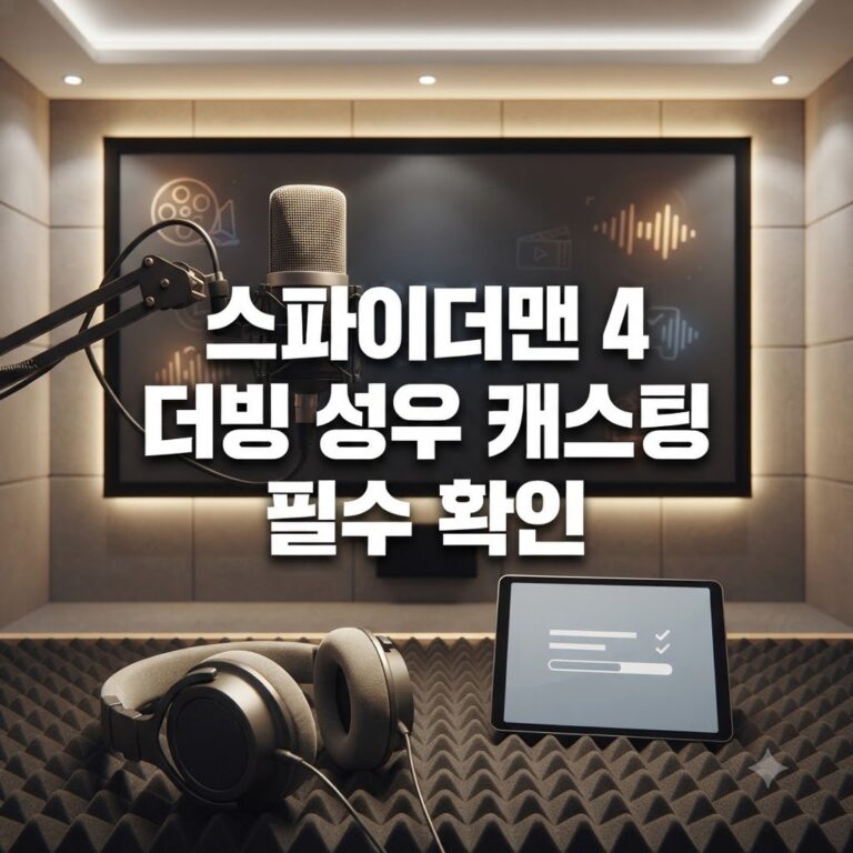 스파이더맨 4 더빙 음성 배우 캐스팅, 공개 전에 꼭 확인할 것