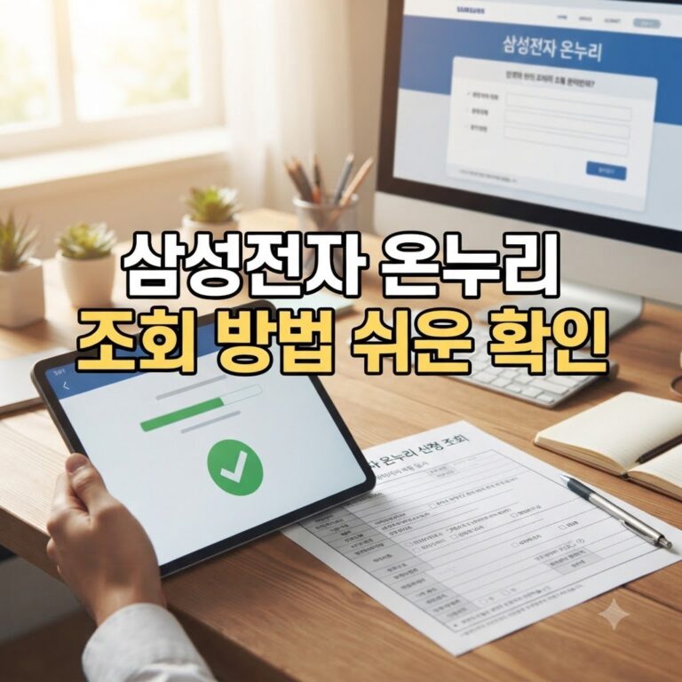 삼성전자 온누리 신청 조회 방법, 간편하게 확인하는 절차