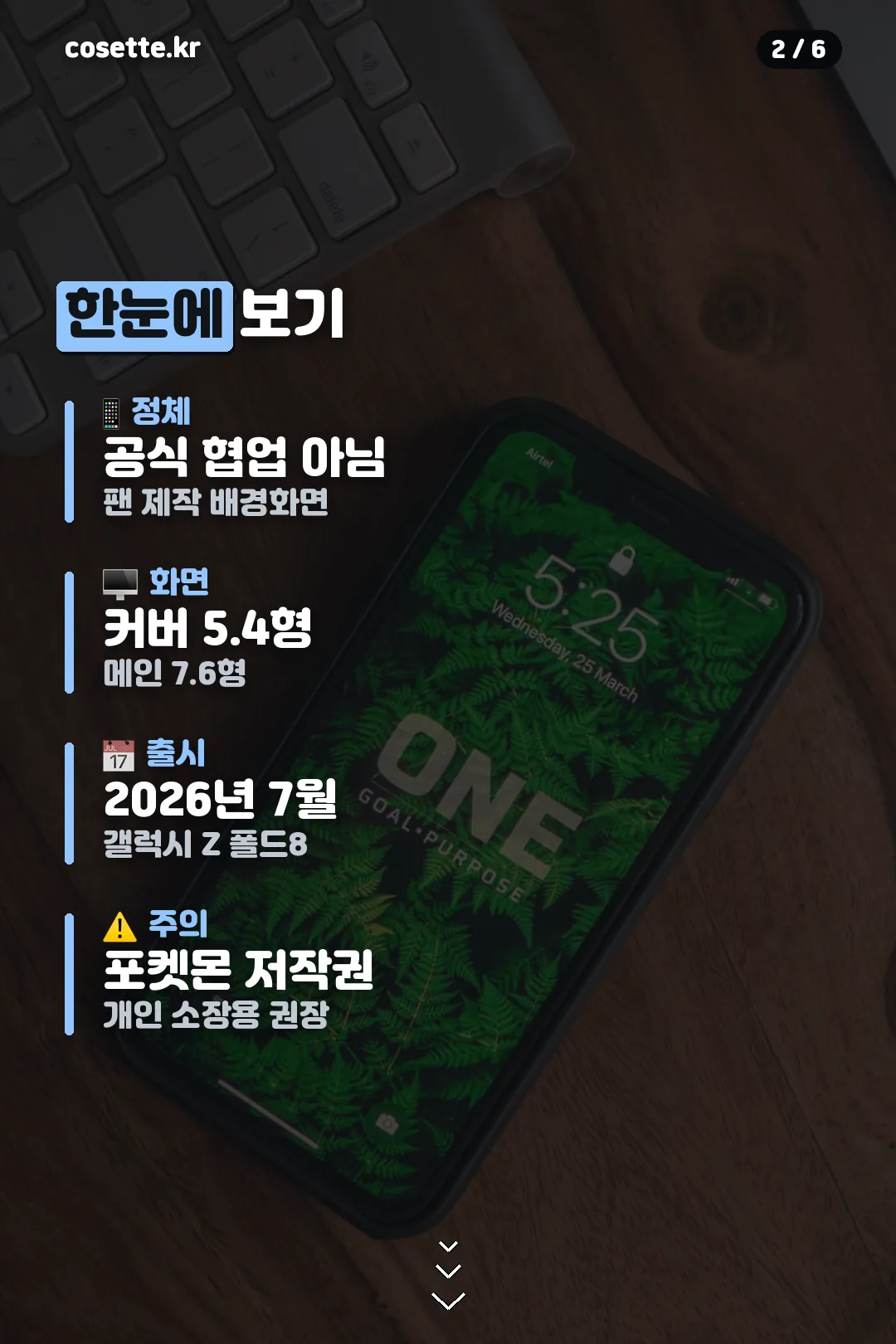 정체와 화면 요약