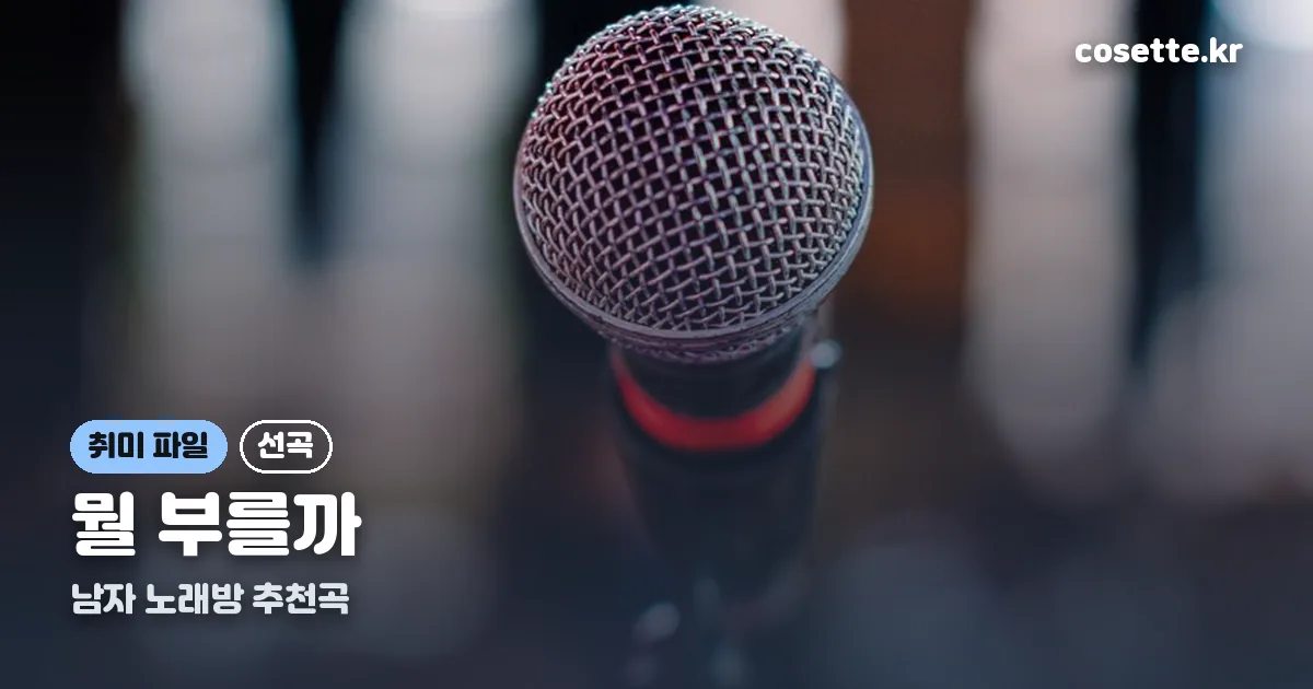 남자 노래방 추천곡 정리 썸네일