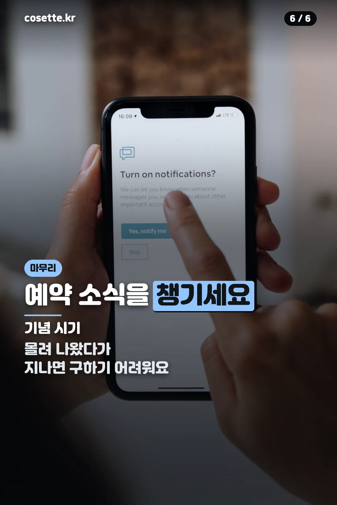예약 소식
