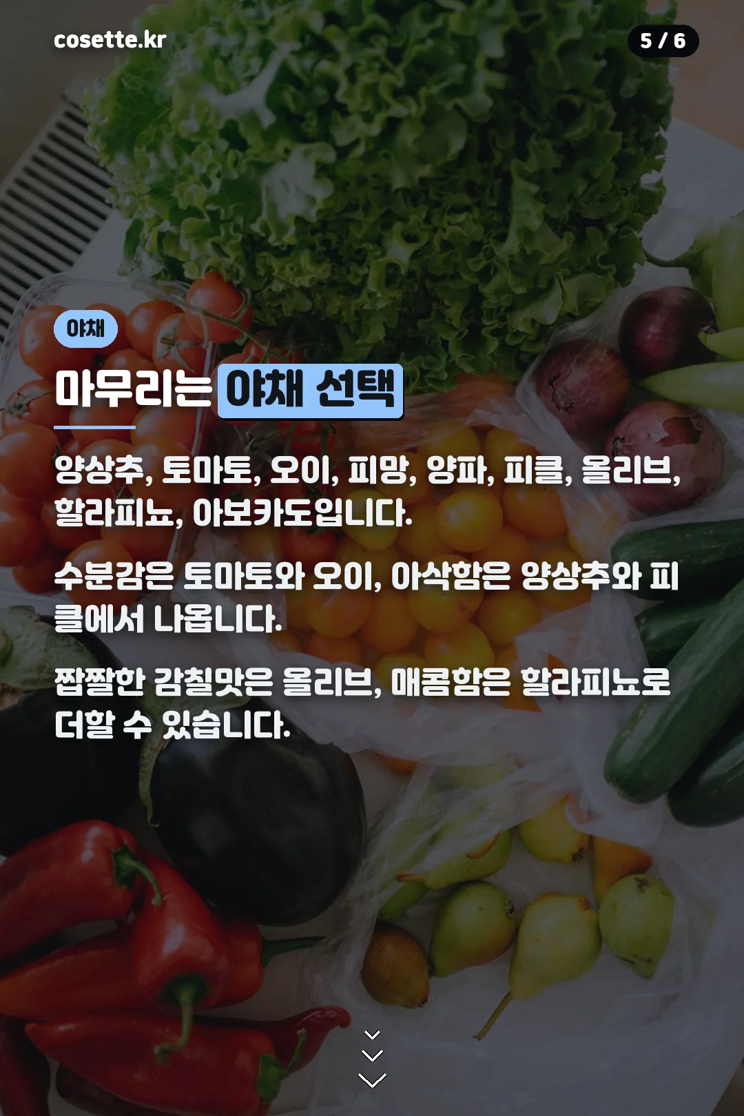 야채 고르는 법