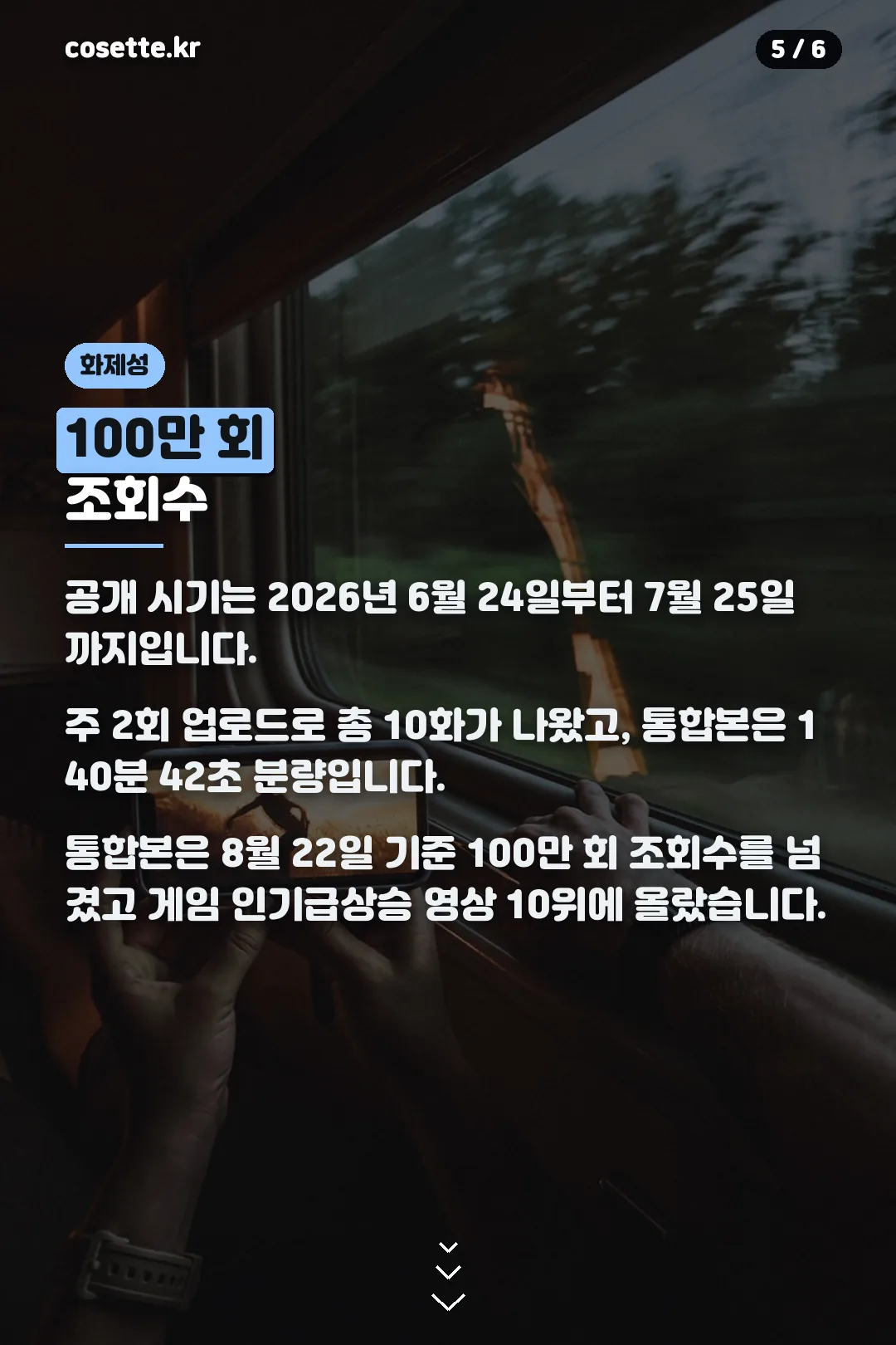 공개 일정과 조회수