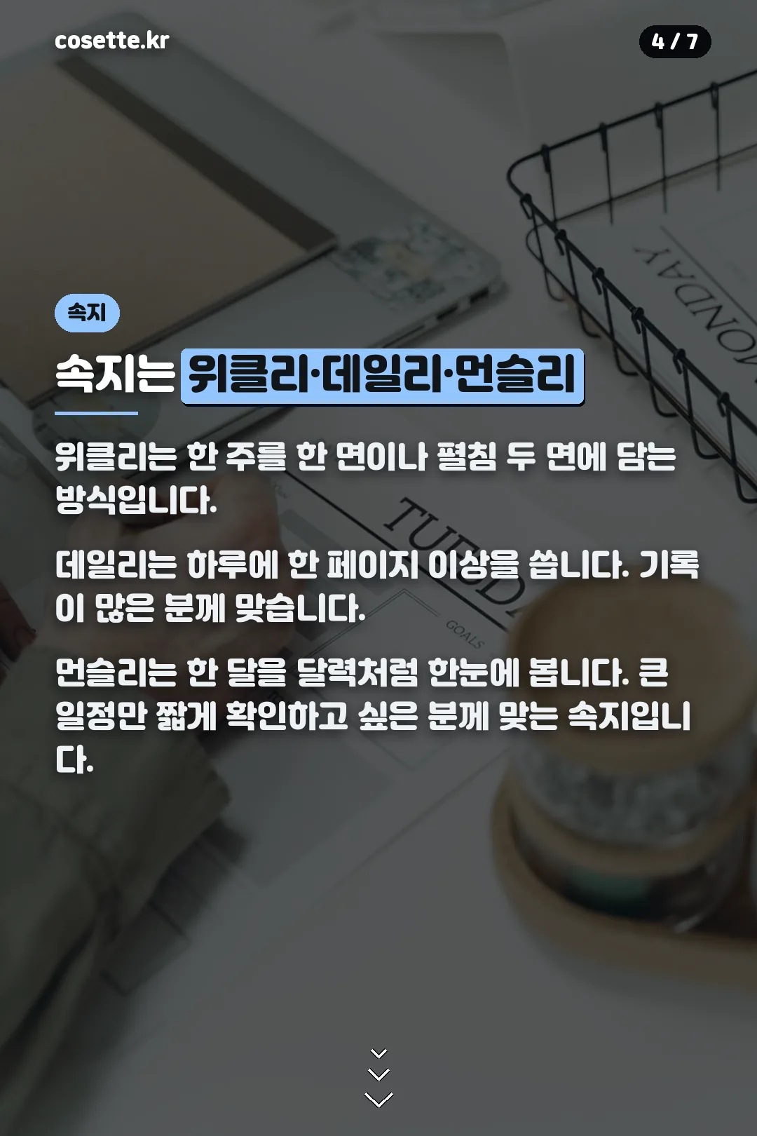 위클리·데일리·먼슬리